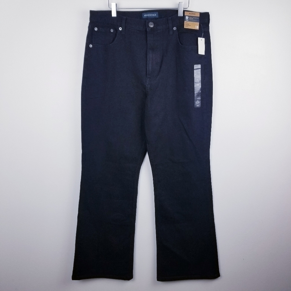 Aero 90s Super High Rise Black Boot Jeans NWT, size 18